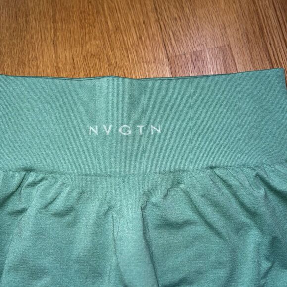 NVGTN Contour Seamless Shorts Biker High-Waisted Compression Turquoise Green M - Picture 10 of 10